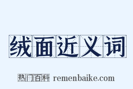 绒面近义词是什么意思的图片